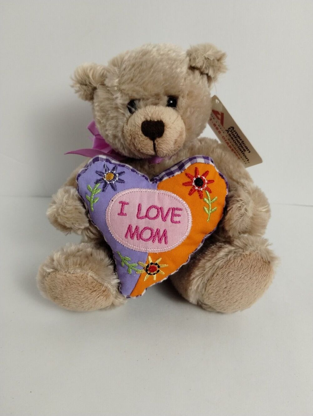 Plushland Bear - American Diabetes Association 2006 Heart Beanie 5" w/ tag